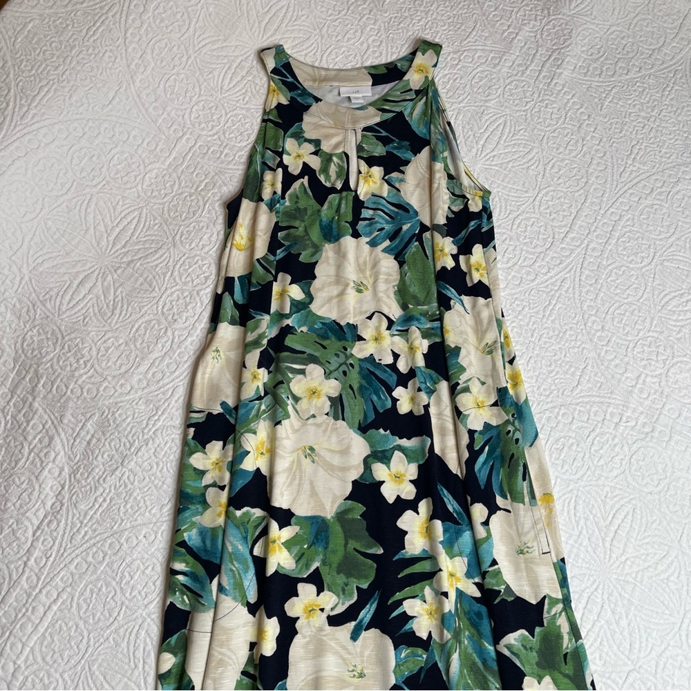 J. Jill Tropical Floral Print Maxi Dress